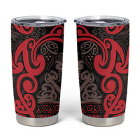 Aotearoa Iwi Ngati Awa Tumbler Cup Maori Wharenui House Tribal Pattern LT9 Red - Polynesian Pride