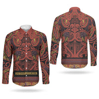 Aotearoa Iwi Rongowhakaata Couples Matching Short Sleeve Bodycon Dress and Long Sleeve Button Shirt Maori Wharenui House Tribal Pattern LT9 - Polynesian Pride