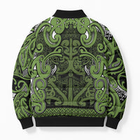 Aotearoa Iwi Ngāti Tama ki Taranaki Trust Bomber Puffer Jacket Maori Wharenui House Tribal Pattern LT9 - Polynesian Pride