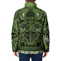 Aotearoa Iwi Ngāti Tama ki Taranaki Trust Padded Jacket Maori Wharenui House Tribal Pattern LT9 - Polynesian Pride