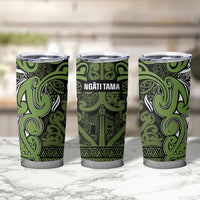 Aotearoa Iwi Ngāti Tama ki Taranaki Trust Tumbler Cup Maori Wharenui House Tribal Pattern LT9 - Polynesian Pride