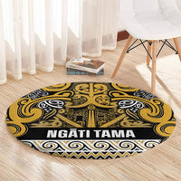 Aotearoa Iwi Ngāti Tama ki Te Waipounamu Trust Round Carpet Maori Wharenui House Tribal Pattern LT9 - Polynesian Pride