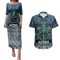 Aotearoa Iwi Ngati Mutunga Couples Matching Puletasi and Hawaiian Shirt Maori Wharenui House Tribal Pattern LT9 Ocean Blue - Polynesian Pride