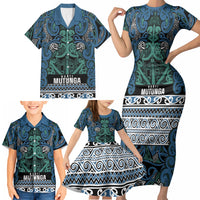 Aotearoa Iwi Ngati Mutunga Family Matching Short Sleeve Bodycon Dress and Hawaiian Shirt Maori Wharenui House Tribal Pattern LT9 - Polynesian Pride