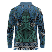 Aotearoa Iwi Ngati Mutunga Long Sleeve Polo Shirt Maori Wharenui House Tribal Pattern LT9 - Polynesian Pride
