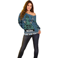 Aotearoa Iwi Ngati Mutunga Off Shoulder Sweater Maori Wharenui House Tribal Pattern LT9 - Polynesian Pride