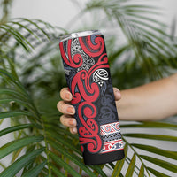 Aotearoa Iwi Te ati Awa Skinny Tumbler Maori Wharenui House Tribal Pattern LT9 - Polynesian Pride