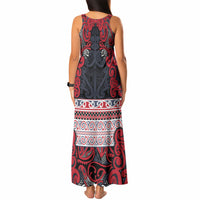 Aotearoa Iwi Te ati Awa Tank Maxi Dress Maori Wharenui House Tribal Pattern LT9 - Polynesian Pride