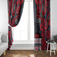 Aotearoa Iwi Te ati Awa Window Curtain Maori Wharenui House Tribal Pattern LT9 - Polynesian Pride