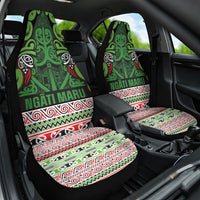 Aotearoa Iwi Ngati Maru Hauraki Car Seat Cover Maori Wharenui House Tribal Pattern LT9 One Size Green Red - Polynesian Pride
