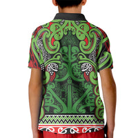 Aotearoa Iwi Ngati Maru Hauraki Kid Polo Shirt Maori Wharenui House Tribal Pattern LT9 - Polynesian Pride