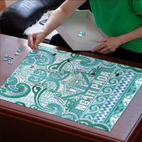 Aotearoa Iwi Ngati Paoa Puzzle Maori Wharenui House Tribal Pattern LT9 - Polynesian Pride