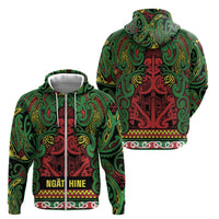 Aotearoa Iwi Ngati Hine Zip Hoodie Maori Wharenui House Tribal Pattern LT9 - Polynesian Pride