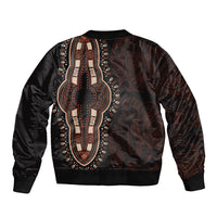 Africa Dashiki Bomber Jacket African Tribal Art Mixed Polynesian Tattoo Red Color Unique LT9 - Polynesian Pride