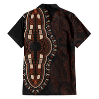 Africa Dashiki Family Matching Puletasi Dress and Hawaiian Shirt African Tribal Art Mixed Polynesian Tattoo Red Color Unique LT9 - Polynesian Pride