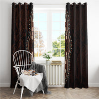 Africa Dashiki Window Curtain African Tribal Art Mixed Polynesian Tattoo Red Color Unique LT9 - Polynesian Pride