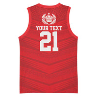 Custom Mate Ma'a Tonga Heritage Basketball Jersey Pacific Tribal Rugby Red Edition - Polynesian Pride