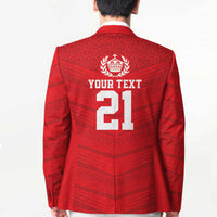 Custom Mate Ma'a Tonga Heritage Blazer Pacific Tribal Rugby Red Edition - Polynesian Pride