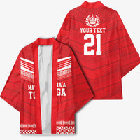 Custom Mate Ma'a Tonga Heritage Kimono Pacific Tribal Rugby Red Edition - Polynesian Pride