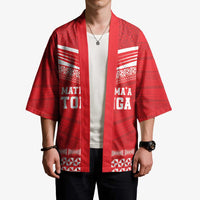 Custom Mate Ma'a Tonga Heritage Kimono Pacific Tribal Rugby Red Edition - Polynesian Pride