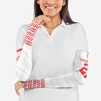 Custom Mate Ma'a Tonga Heritage Arm Sleeves Pacific Tribal Rugby White Edition - Polynesian Pride