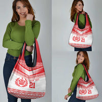 Custom Mate Ma'a Tonga Heritage Grocery Bag Pacific Tribal Rugby White Edition - Polynesian Pride