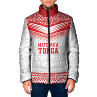 Custom Mate Ma'a Tonga Heritage Padded Jacket Pacific Tribal Rugby White Edition - Polynesian Pride