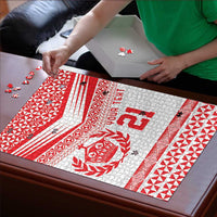 Custom Mate Ma'a Tonga Heritage Puzzle Pacific Tribal Rugby White Edition - Polynesian Pride