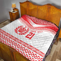 Custom Mate Ma'a Tonga Heritage Quilt Pacific Tribal Rugby White Edition - Polynesian Pride