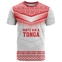 Custom Mate Ma'a Tonga Heritage T Shirt Pacific Tribal Rugby White Edition - Polynesian Pride