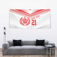 Custom Mate Ma'a Tonga Heritage Tapestry Pacific Tribal Rugby White Edition - Polynesian Pride