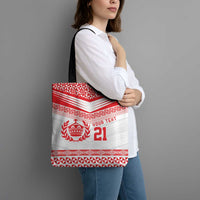 Custom Mate Ma'a Tonga Heritage Tote Bag Pacific Tribal Rugby White Edition LT9 - Polynesian Pride
