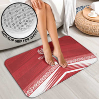 Custom Pacific Rugby Spirit Bathroom Set Tonga Ngatu Pride Red Edition LT9 - Polynesian Pride