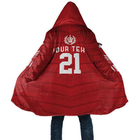 Custom Pacific Rugby Spirit Cloak Tonga Ngatu Pride Red Edition LT9 Unisex Red - Polynesian Pride