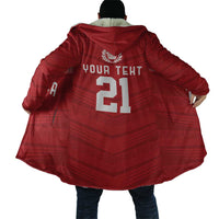 Custom Pacific Rugby Spirit Cloak Tonga Ngatu Pride Red Edition LT9 - Polynesian Pride