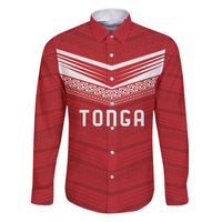 Custom Pacific Rugby Spirit Family Matching Puletasi and Hawaiian Shirt Tonga Ngatu Pride Red Edition - Polynesian Pride