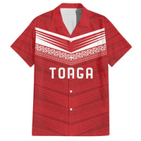 Custom Pacific Rugby Spirit Family Matching Tank Maxi Dress and Hawaiian Shirt Tonga Ngatu Pride Red Edition - Polynesian Pride