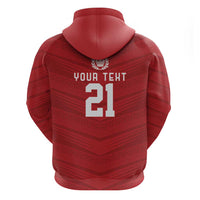 Custom Pacific Rugby Spirit Hoodie Tonga Ngatu Pride Red Edition - Polynesian Pride