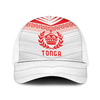 Pacific Rugby Spirit Baseball Net Cap Tonga Ngatu Pride White Edition - Polynesian Pride