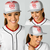 Pacific Rugby Spirit Baseball Net Cap Tonga Ngatu Pride White Edition - Polynesian Pride