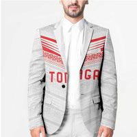 Custom Pacific Rugby Spirit Blazer Tonga Ngatu Pride White Edition - Polynesian Pride