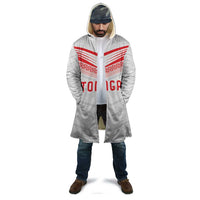 Custom Pacific Rugby Spirit Cloak Tonga Ngatu Pride White Edition LT9 - Polynesian Pride