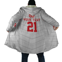 Custom Pacific Rugby Spirit Cloak Tonga Ngatu Pride White Edition LT9 - Polynesian Pride