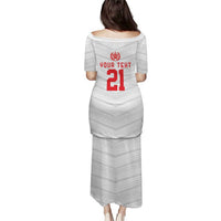 Custom Pacific Rugby Spirit Puletasi Tonga Ngatu Pride White Edition - Polynesian Pride