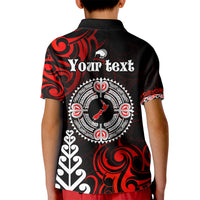 New Zealand Waitangi Day Personalised Kid Polo Shirt Aotearoa Te Ra O Waitangi With Maori Tattoo LT9 - Polynesian Pride