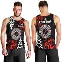 New Zealand Waitangi Day Personalised Men Tank Top Aotearoa Te Ra O Waitangi With Maori Tattoo LT9 - Polynesian Pride