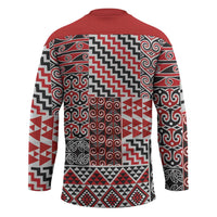 Aotearoa Kowhaiwhai Taniko Patchwork Motifs Hockey Jersey - Polynesian Pride