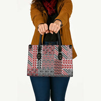 Aotearoa Kowhaiwhai Taniko Patchwork Motifs Leather Bag LT9 - Polynesian Pride
