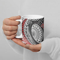 Aotearoa Maori Rugby Tribal Tattoo Ceramic Mug Kowhaiwhai Taniko Patchwork Motifs - Polynesian Pride