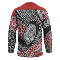 Aotearoa Maori Rugby Tribal Tattoo Hockey Jersey Kowhaiwhai Taniko Patchwork Motifs - Polynesian Pride